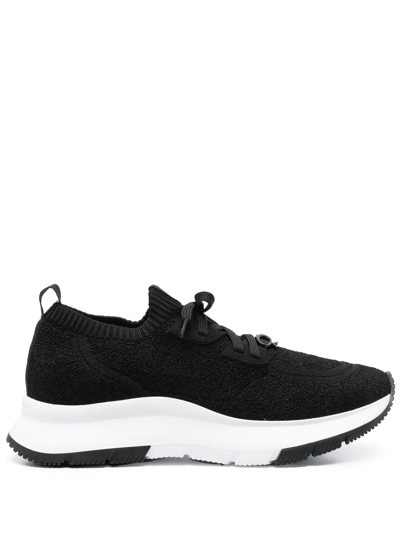 Gianvito Rossi Glover Bouclè Low-top Trainers In Black