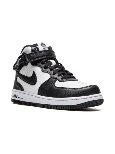 Nike Kids' X Stussy Air Force 1 Mid Trainers In Black