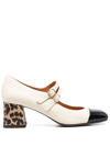 CHIE MIHARA TOW-TONE BUCKLED 60MM PUMPS