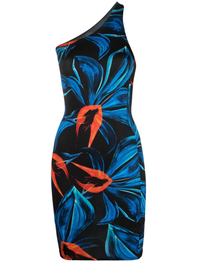LOUISA BALLOU FLORAL-PRINT OFF-SHOULDER DRESS