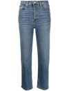RE/DONE CROPPED STRAIGHT-LEG JEANS