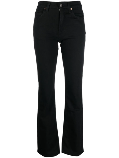 Haikure Stretch-cotton High-waisted Jeans In Black