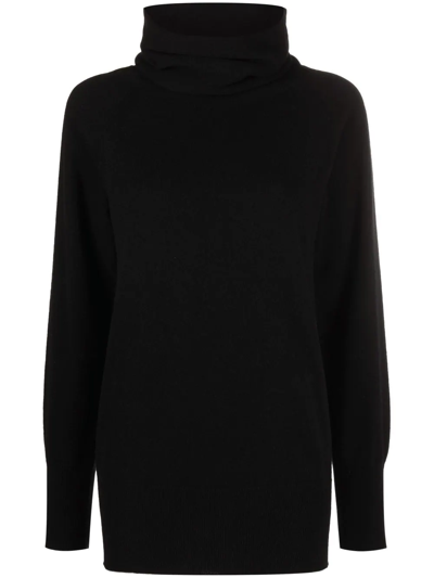 Malo Roll-neck Cashmere Jumper In Black