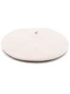Emporio Armani Logo-strap Detail Beret In Neutrals