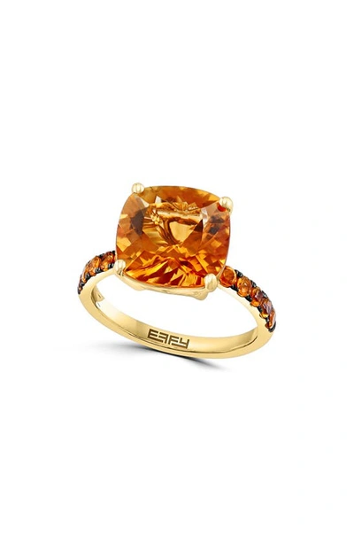 Effy 14k Yellow Gold Citrine Ring In Orange