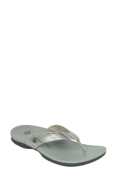 Revitalign Chameleon Orthotic Flip Flop In Silver