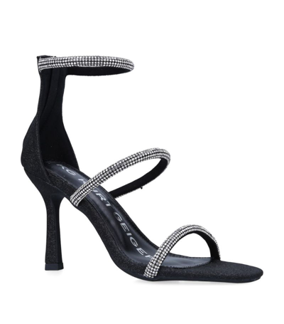 Kg Kurt Geiger Foster 2 Crystal-embellished Glitter Heeled Sandals In Black
