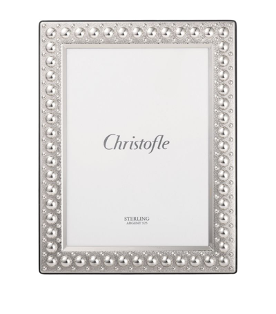 Christofle Sterling Silver Perles Photo Frame (5" X 7")