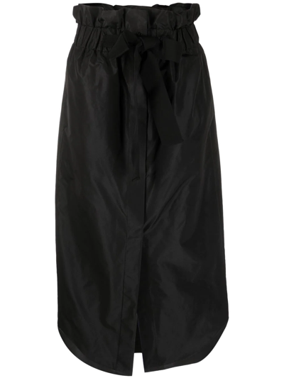 Patou High-waisted Knot-detail Skirt In Black