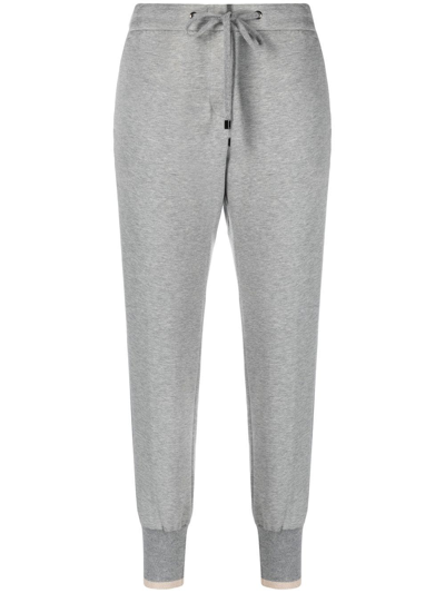 Peserico Stripe-detail Track Pants In Grey