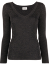 P.A.R.O.S.H LUREX RIBBED-KNIT JUMPER