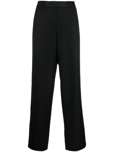 Prada Straight-leg Virgin-wool Trousers In Black