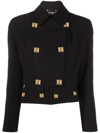 Elisabetta Franchi Cropped Double-breasted Jacket In Schwarz