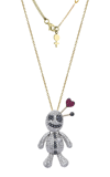 HER STORY ERZULIE VOODOO 14K YELLOW GOLD DIAMOND; RUBY NECKLACE