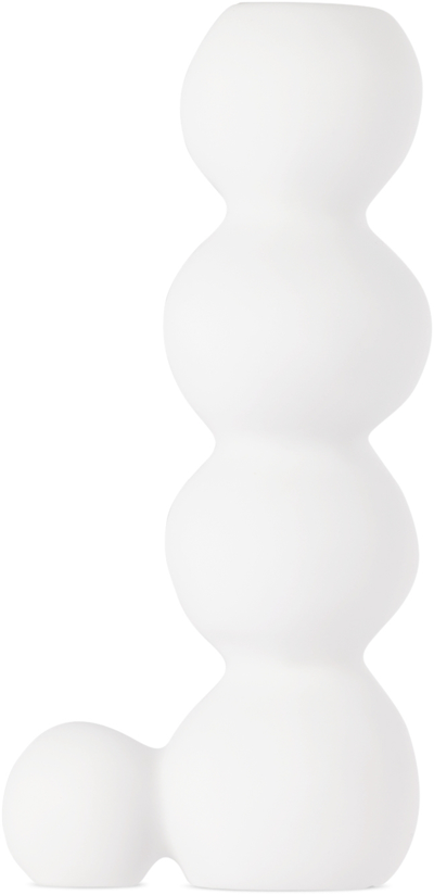 Tina Frey Designs White Bubble Tall Candle Holder