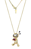HER STORY AYIDA VOODOO 14K YELLOW GOLD RUBY; DIAMOND NECKLACE