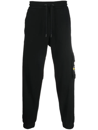 Calvin Klein Jeans Est.1978 Embroidered-logo Track Pants In Schwarz