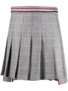 THOM BROWNE CHECK-PATTERN HIGH-LOW SKIRT