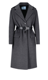Prada Single-breasted Belted Cashmere Coat