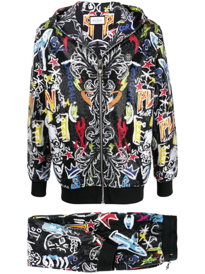 Philipp Plein Stones Tracksuit Set In Black