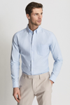 Reiss Greenwich Slim Fit Oxford Shirt In Soft Blue