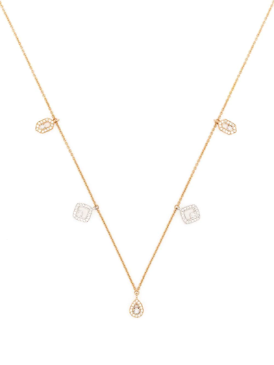 Ponte Vecchio 18kt Gold Vega Diamond Charms Necklace In Rg/wg