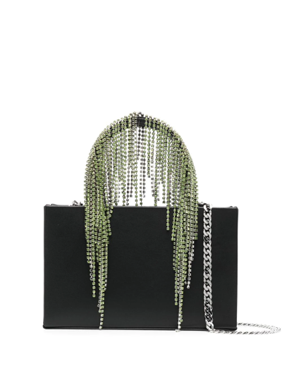 Kara Bag With Crystal Fringe In Black