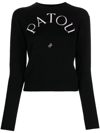 Patou Wool Sweater With Logo In Schwarz