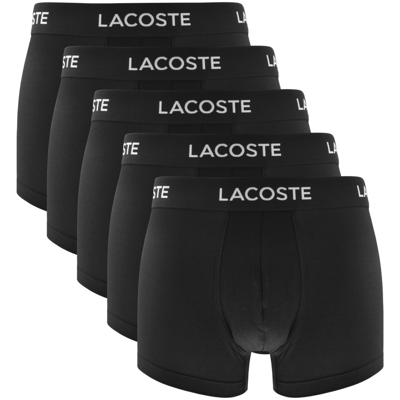 Lacoste Underwear Five Pack Trunks Black