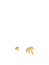 Palm Angels Palm-detail Stud Earrings In Gold