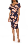 Alexia Admor Naomi Sheath Dress In Large Etched