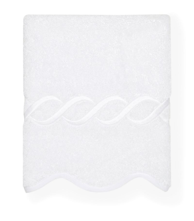 Pratesi Cotton Treccia Face Cloth (30cm X 30cm) In White