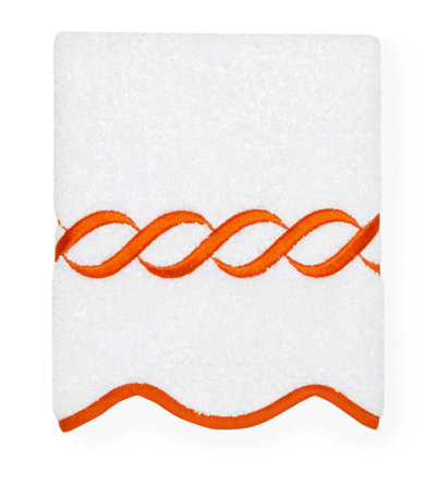 Pratesi Cotton Treccia Face Cloth (30cm X 30cm) In Orange