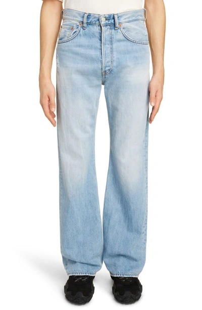 Acne Studios Loose Bootcut Jeans In Light Blue