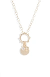 Anzie Dewdrop Marine Story Catcher Diamond Charm Necklace In Moonstone