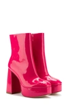 Larroude Pink Dolly 130 Leather Platform Boots