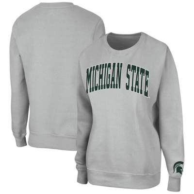 Colosseum Gray Michigan State Spartans Campanile Pullover Sweatshirt