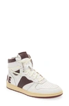 Rhude Men's Rhecess Bicolor Leather High-top Sneakers In White