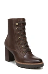 Naturalizer Callie Womens Leather Zipper Mid-calf Boots In Chocolate Brown Leather