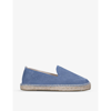 Manebi Hamptons Contrast-stitch Suede Espadrilles In Blue
