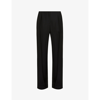 Mugler Loose-fit Wide-leg High-rise Woven Trousers In Black