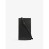 Jil Sander Tangle Leather Cross-body Phone Case In Black