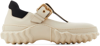 Marni Buckled T-bar Leather Sneakers In Z285i Silk White/sil