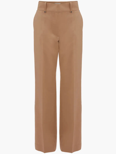 Jw Anderson Rivet Straight Leg Trousers In Neutrals