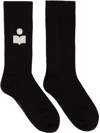 Isabel Marant Logo Embroidered Socks In Nero