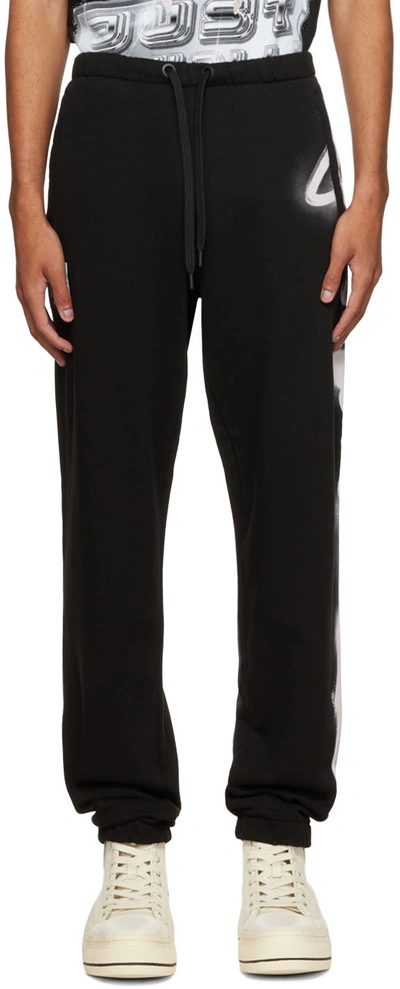 Just Cavalli Black Graphic Lounge Trousers