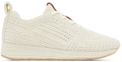 Chloé Myha Logo-detailed Recycled Crochet-knit Sneakers In White