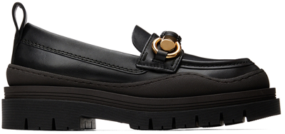 See By Chloé Black Lylia Lug Loafers In 001 Black