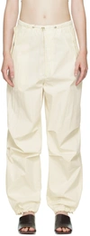 Dion Lee Off-white Toggle Parachute Trousers In Ivory