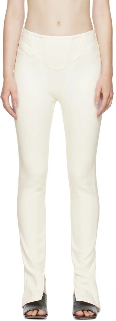 Dion Lee Off-white Double Arch Corset Trousers In Ivory